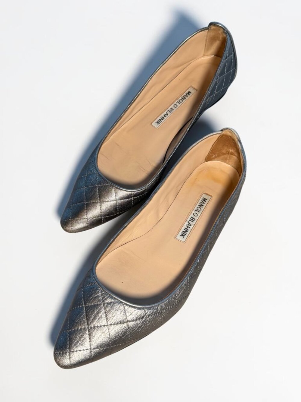 Manolo Blahnik Women's Silver and Grey Ballet-shoes